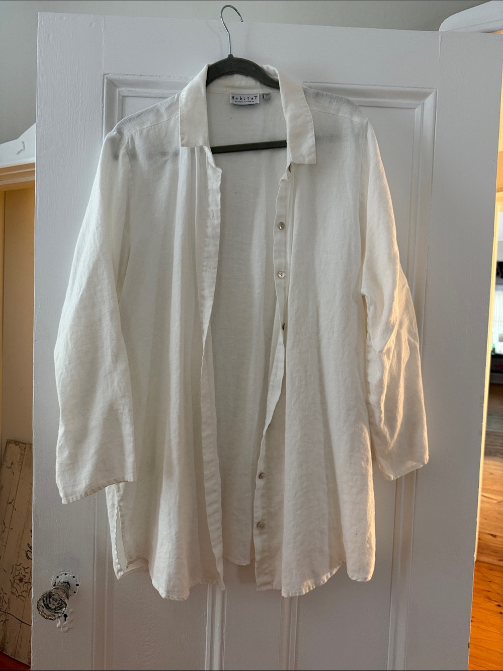 Women’s Habitat Button Down Linen Shirt Size L